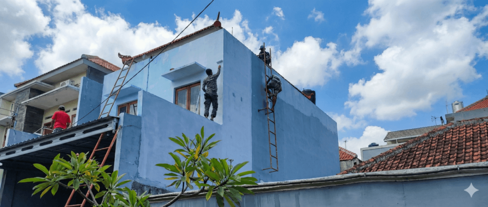 Waterproofing Coating area dinding luar